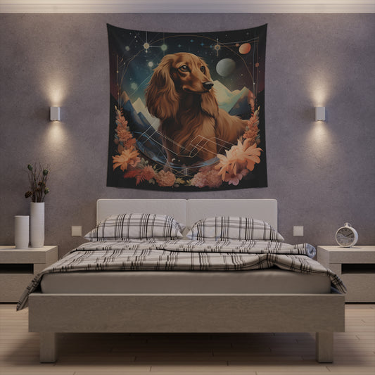 Dachshund Tapestry: "Astral Serenity"