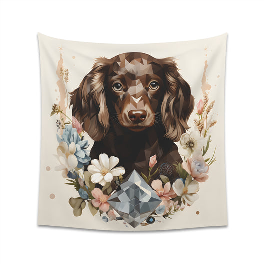 Dachshund Puppy Tapestry: "Chocolate Gem"