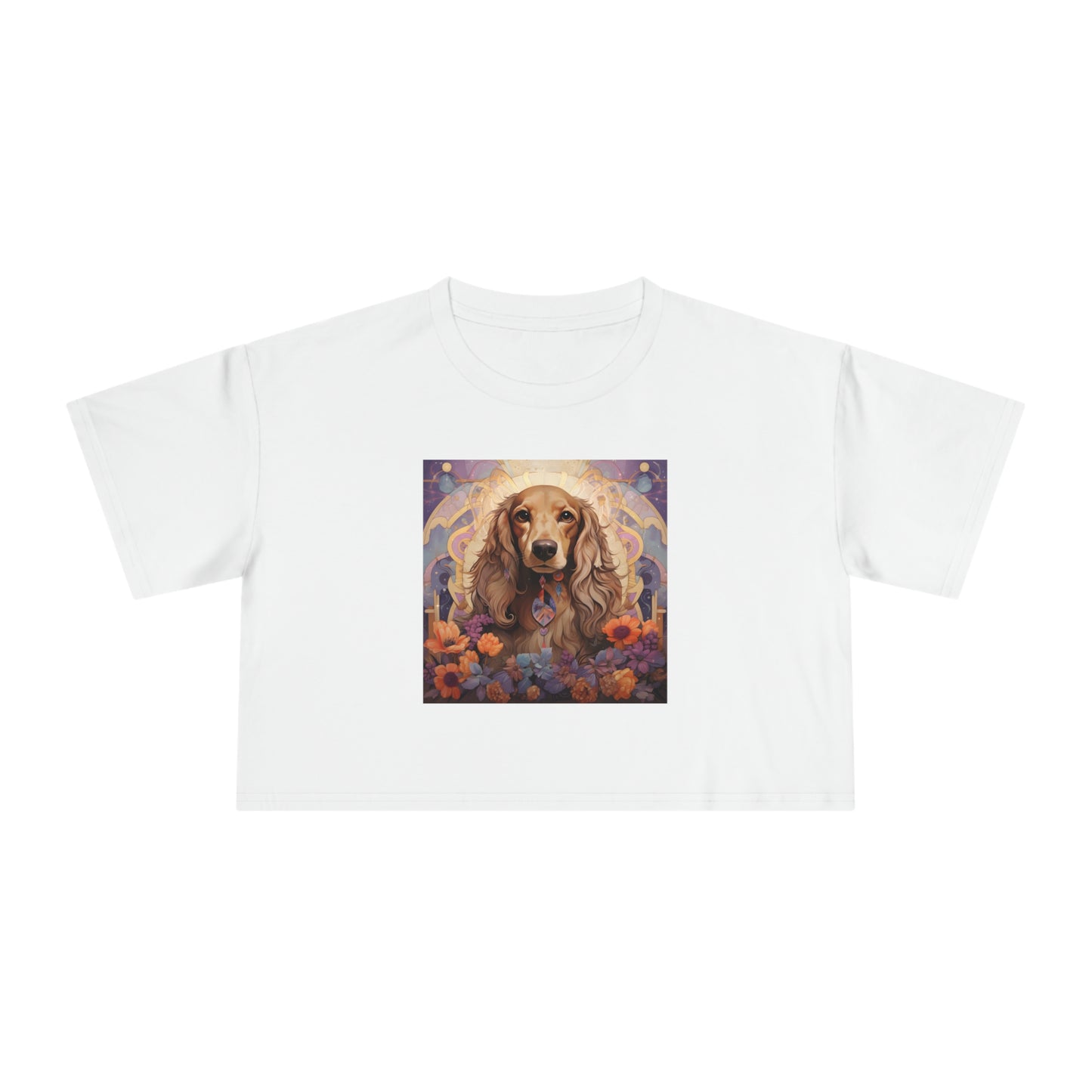 Dachshund Crop Tee: "Citrine Dream"