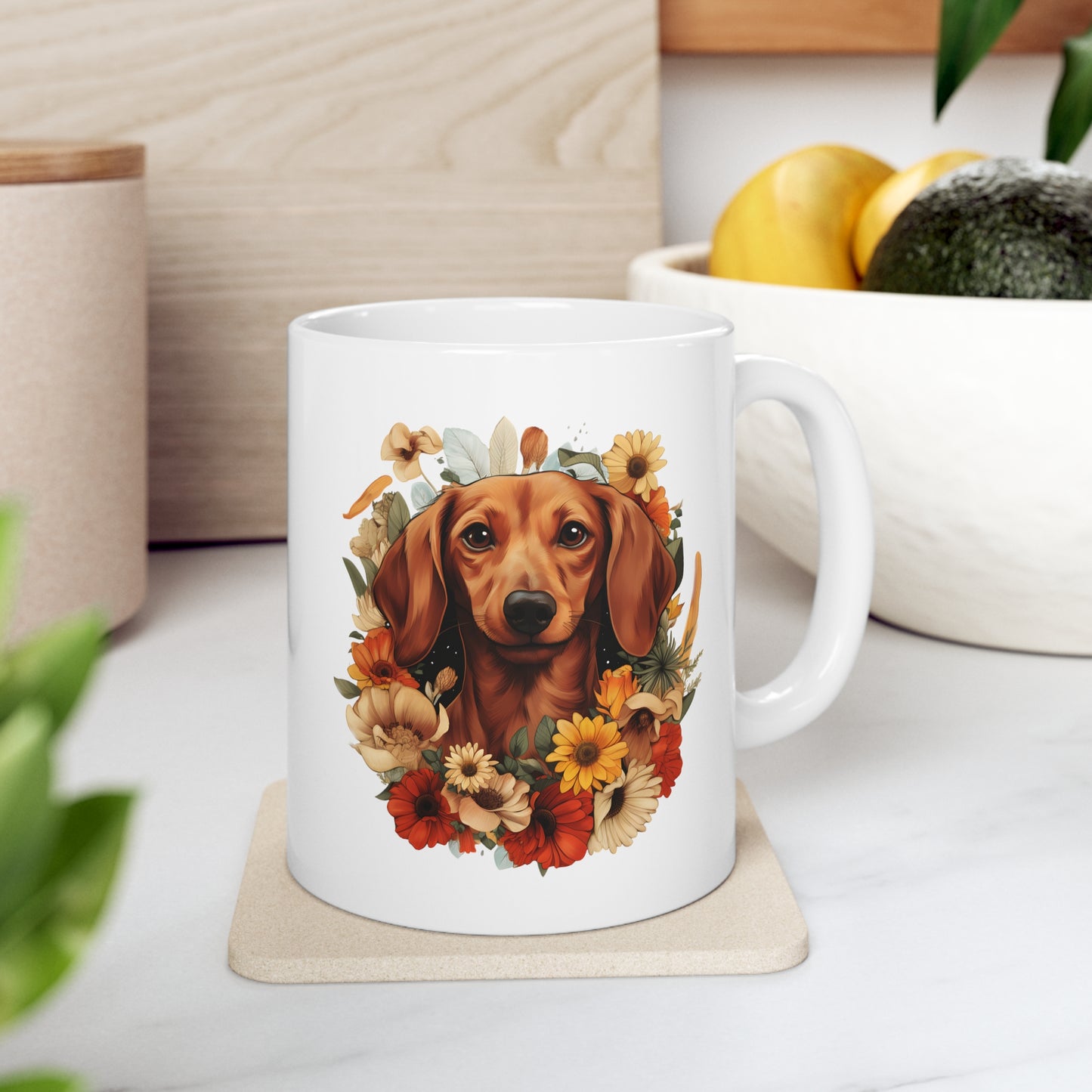 Dachshund Coffee Mug: "Sunny"