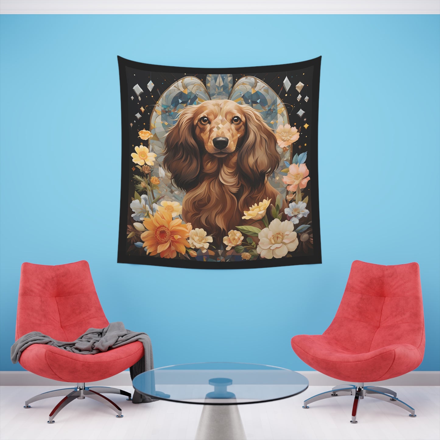 Dachshund Tapestry: "Queen Cream"