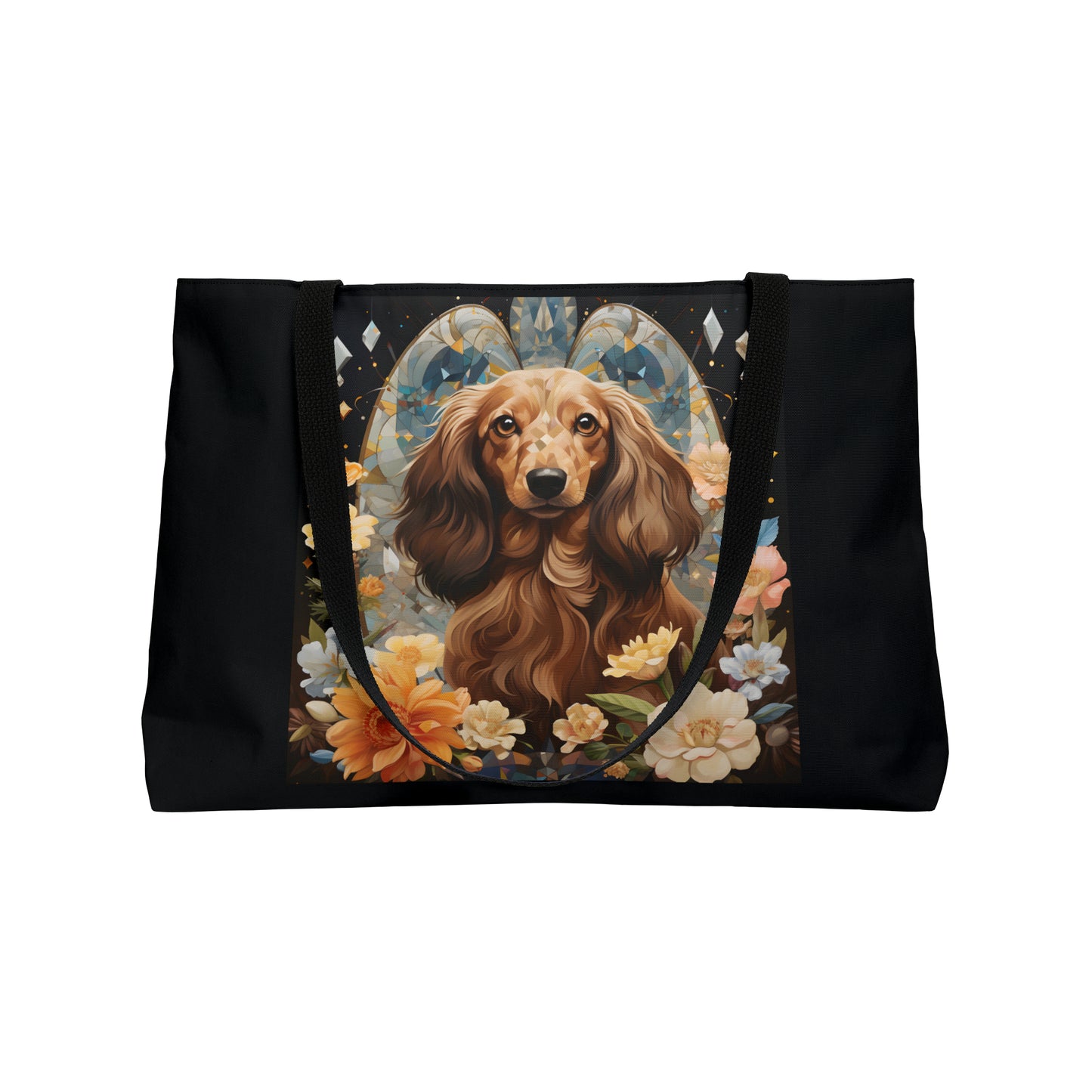 Dachshund Weekender Bag: "Queen Cream"