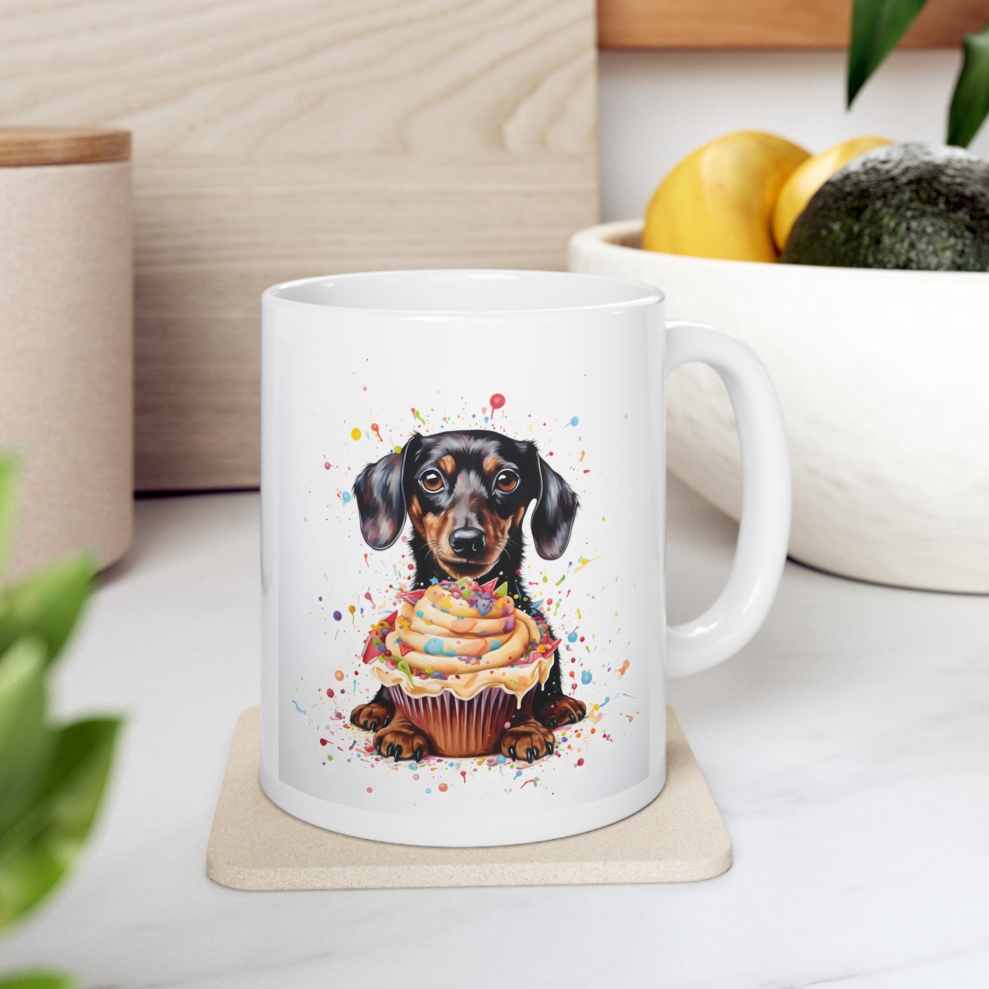 Dachshund Coffee Mug: "Pupcake"