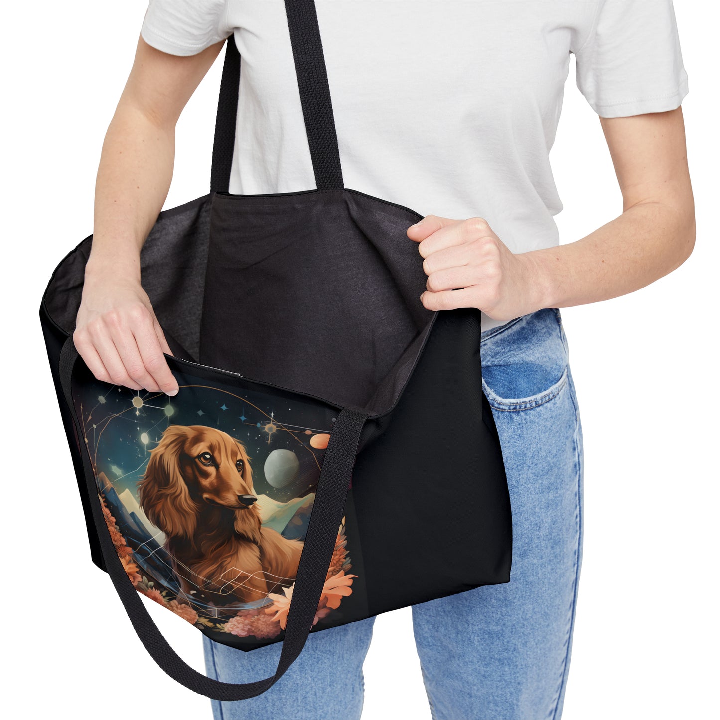 Dachshund Weekender Bag: "Astral Serenity"