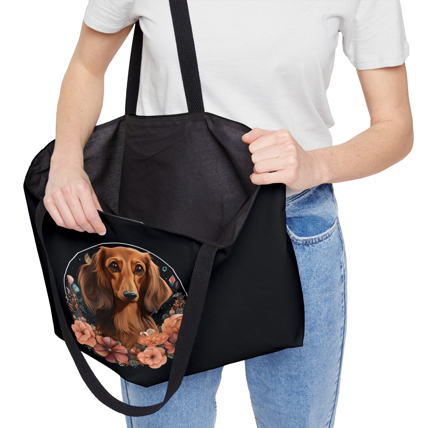 Dachshund Weekender Bag: "Rose"