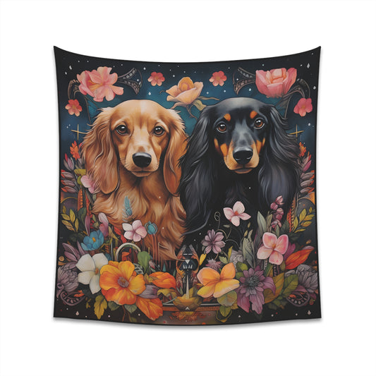 Dachshund Tapestry: "Best Friends"