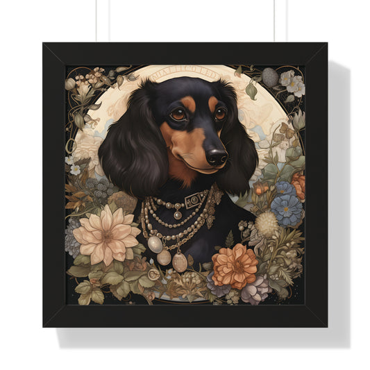 Dachshund Framed Art: "Penelope"