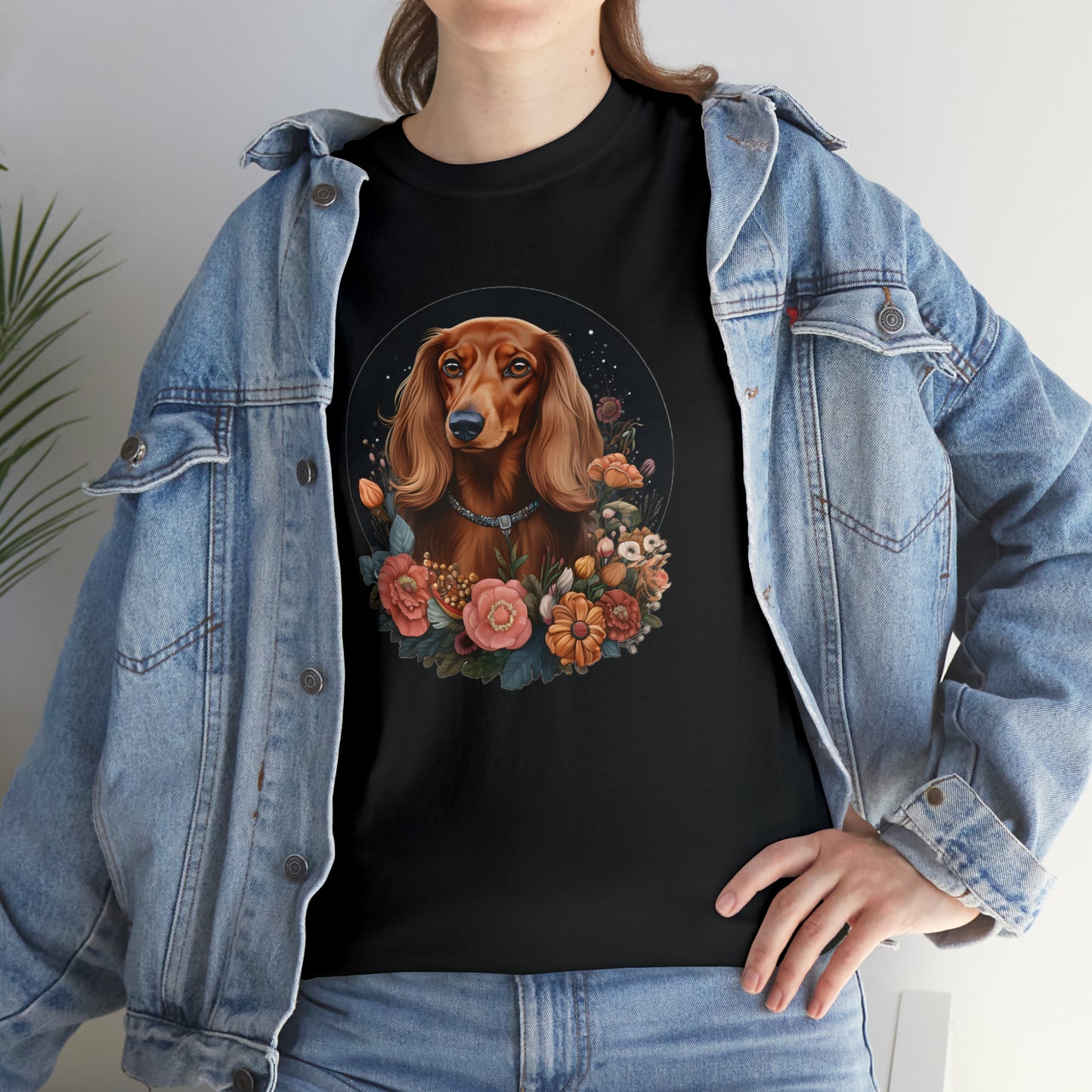Dachshund Classic Cotton T-Shirt: "Flora"