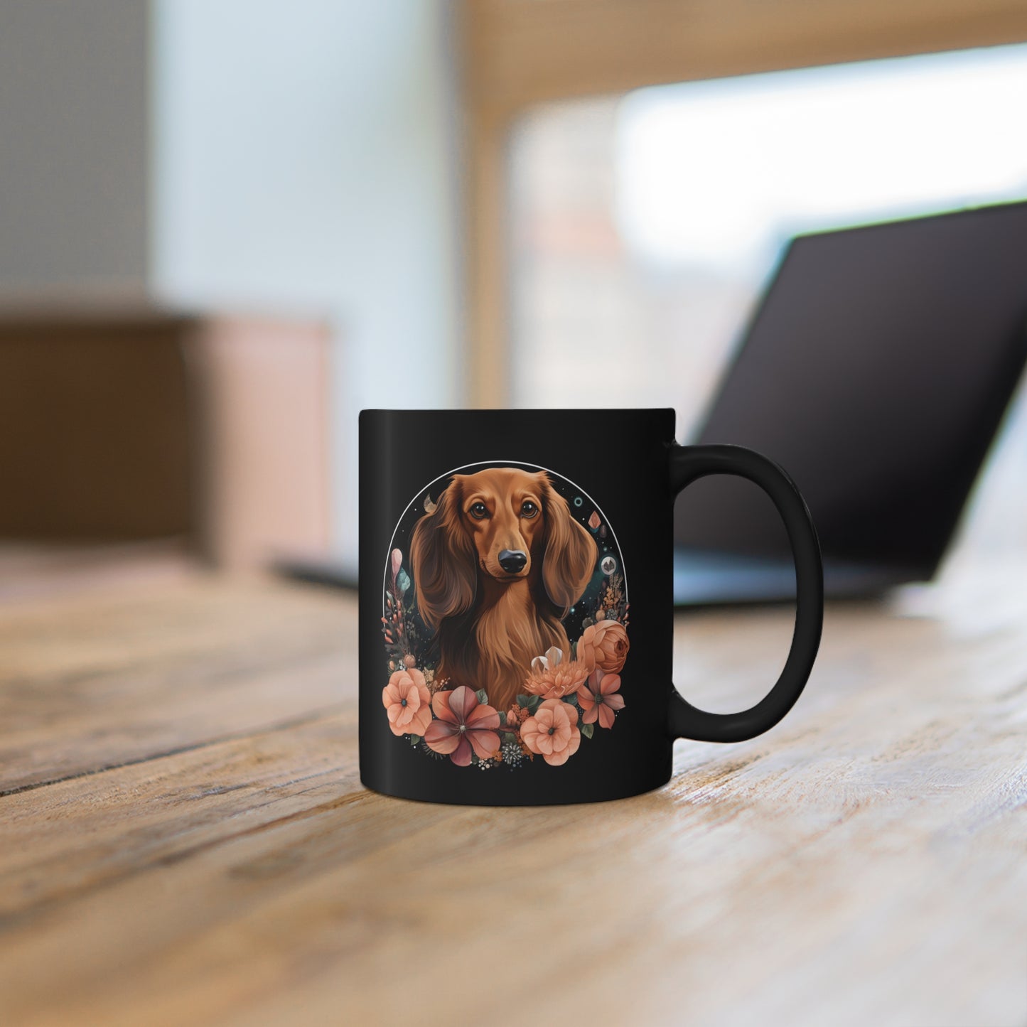 Dachshund Coffee Mug: "Rose"