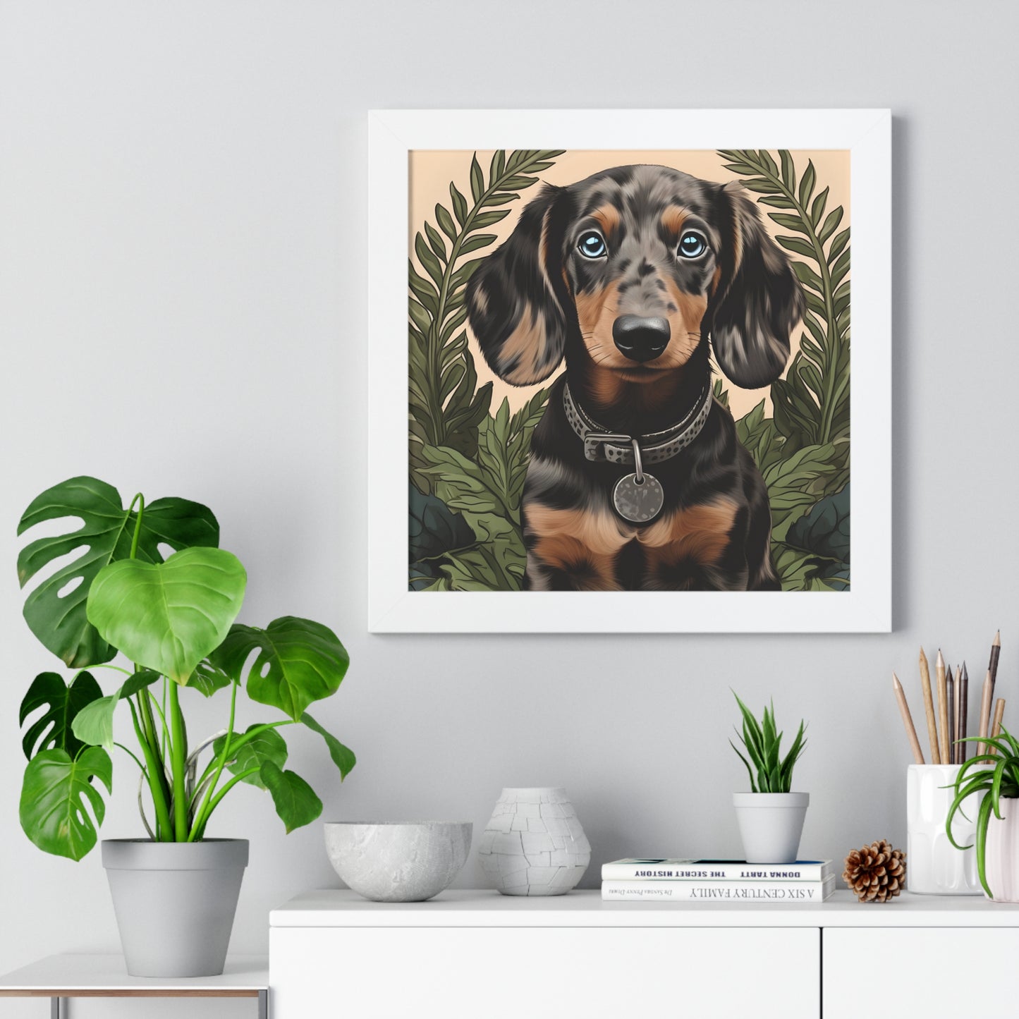 Dachshund Framed Art: "Soul Gazer"