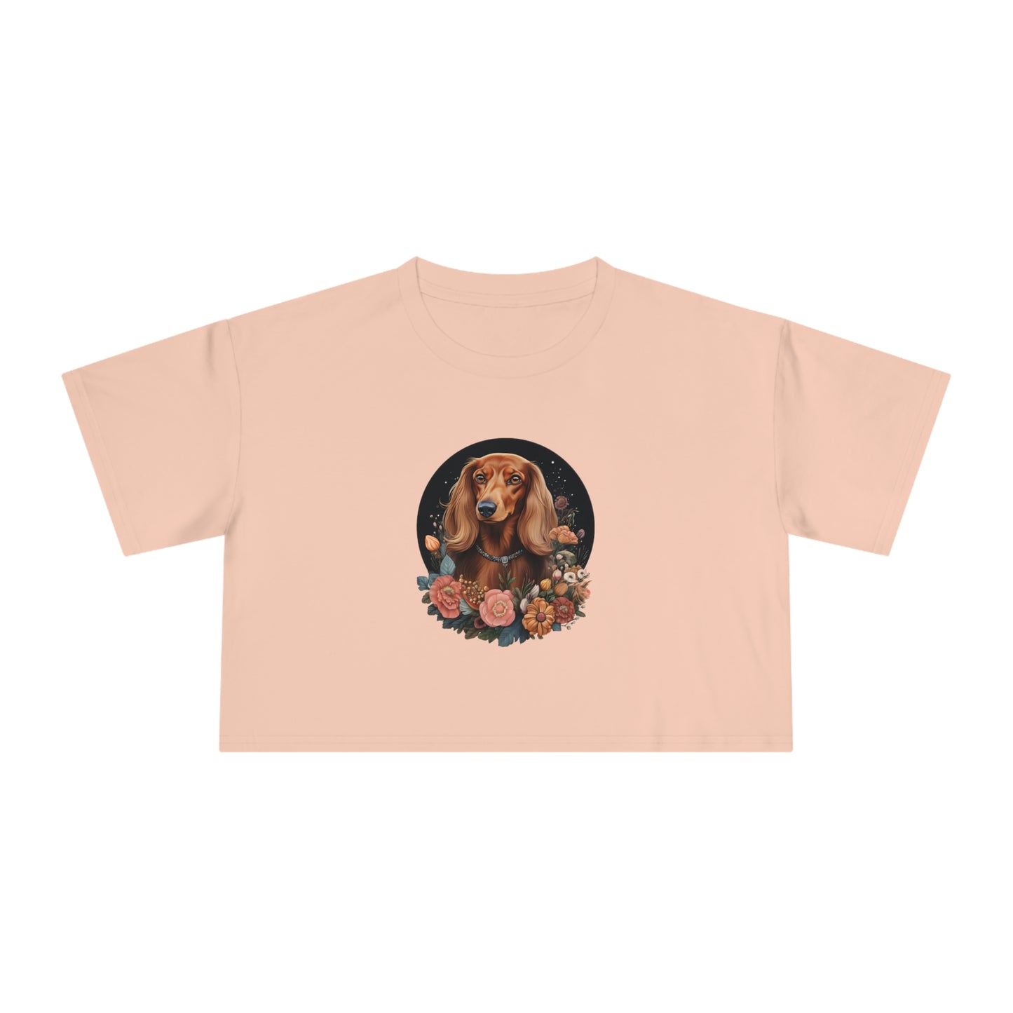 Dachshund Crop Tee: "Flora"