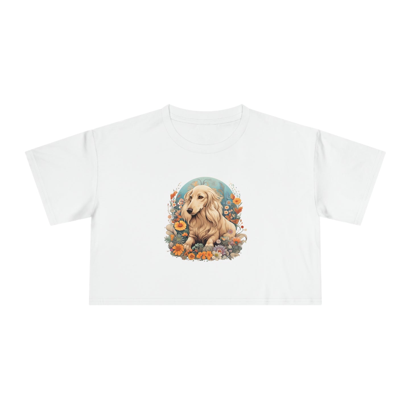 Dachshund Crop Tee: "Clear"