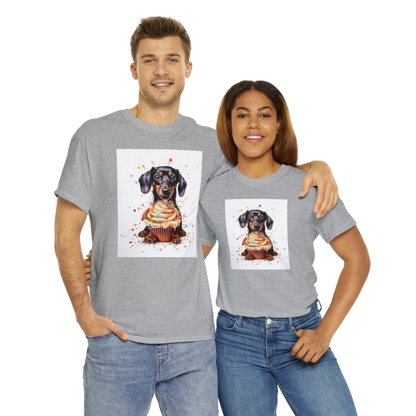 Dachshund Classic Cotton T-Shirt: "Pupcake"