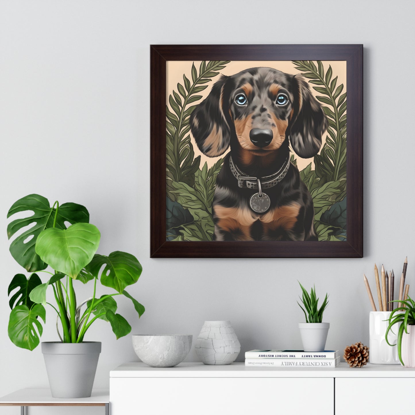 Dachshund Framed Art: "Soul Gazer"