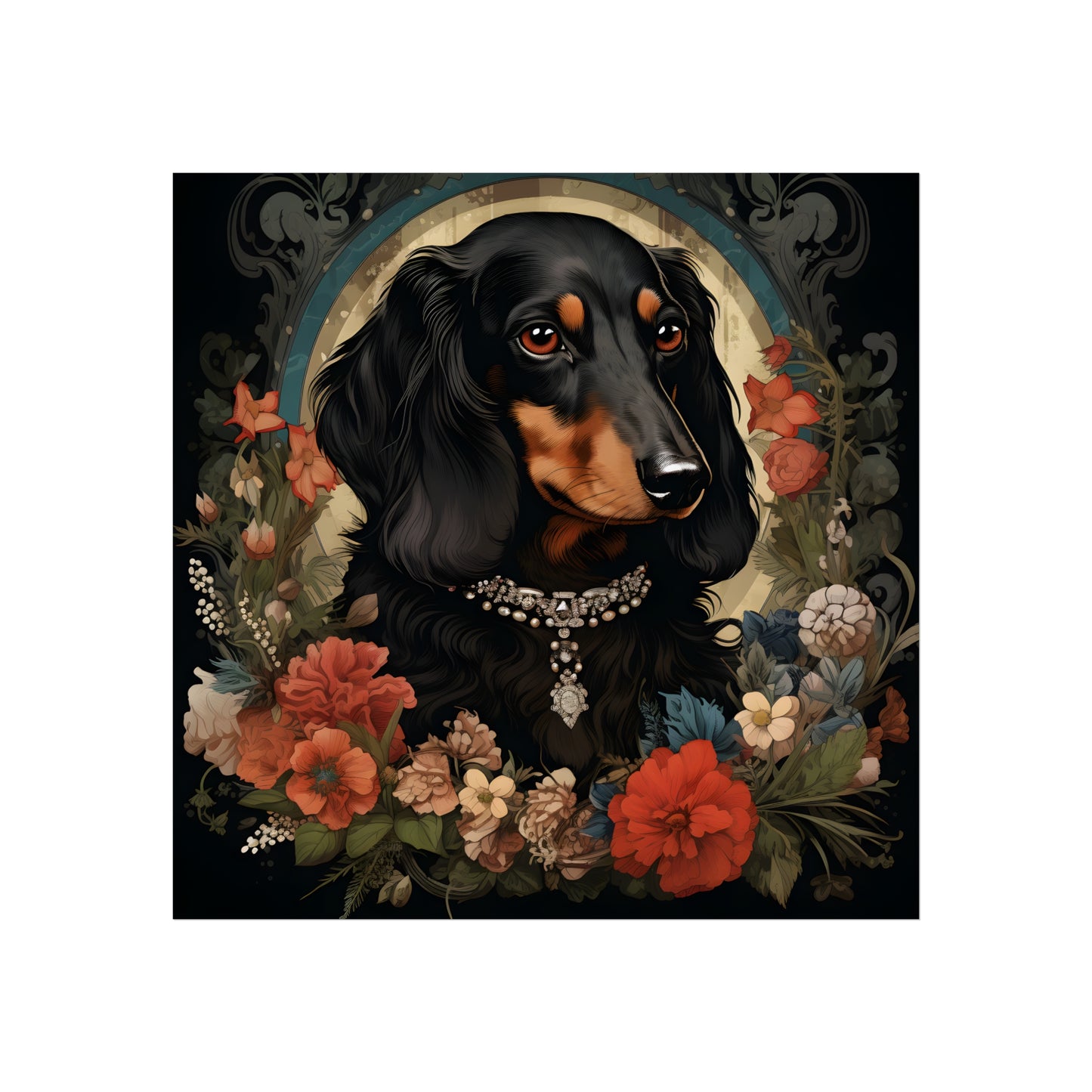 Dachshund Art Print: "Diamond"