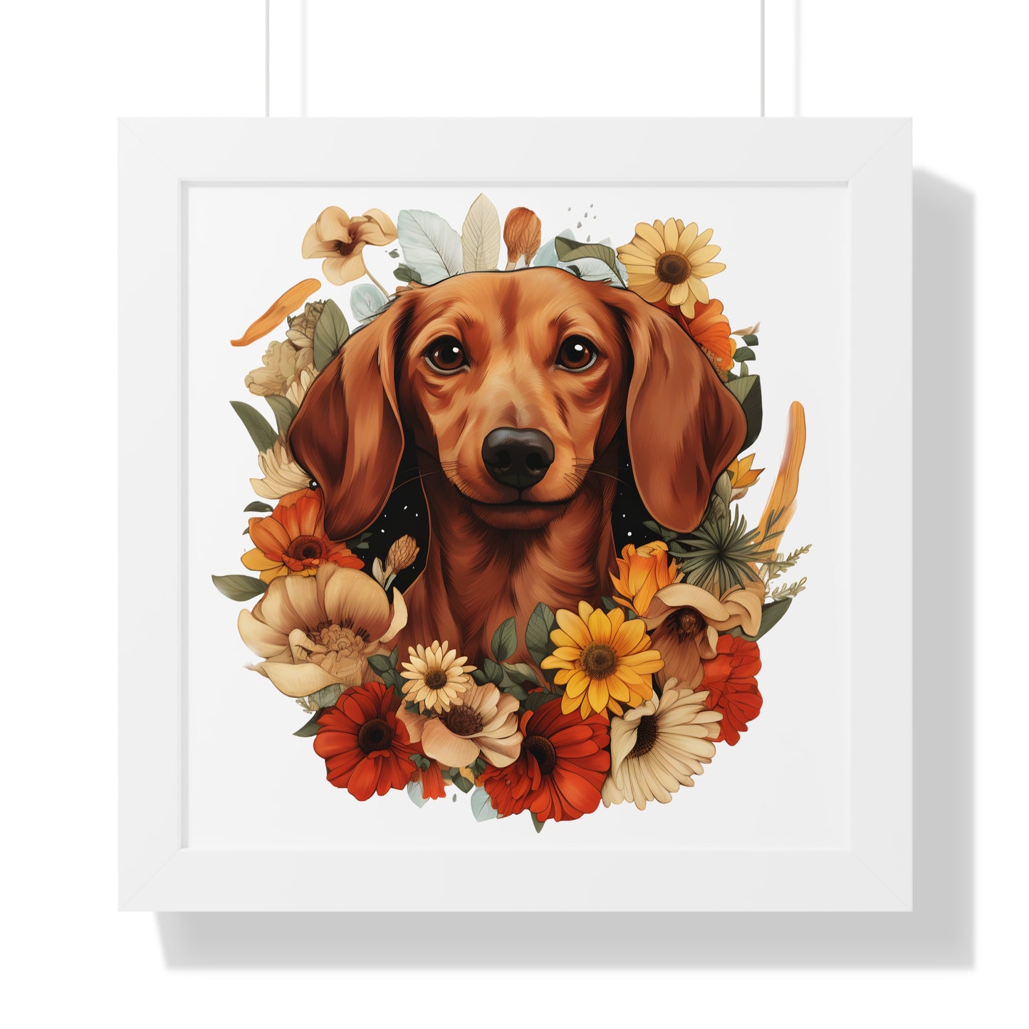 Dachshund Framed Art: "Sunny"