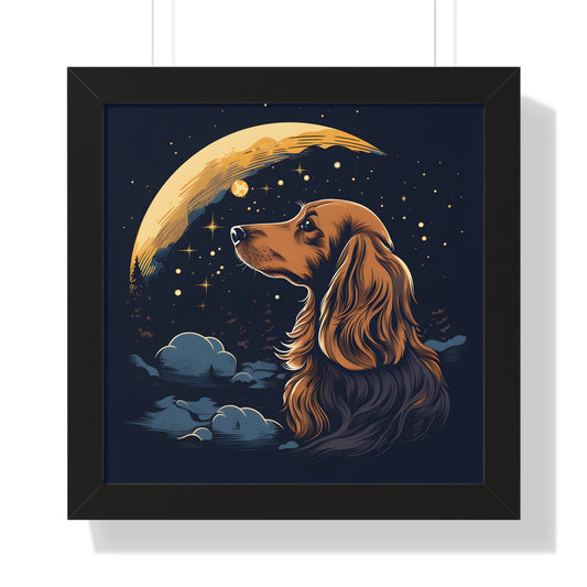 Dachshund Framed Art: "Stargazer"