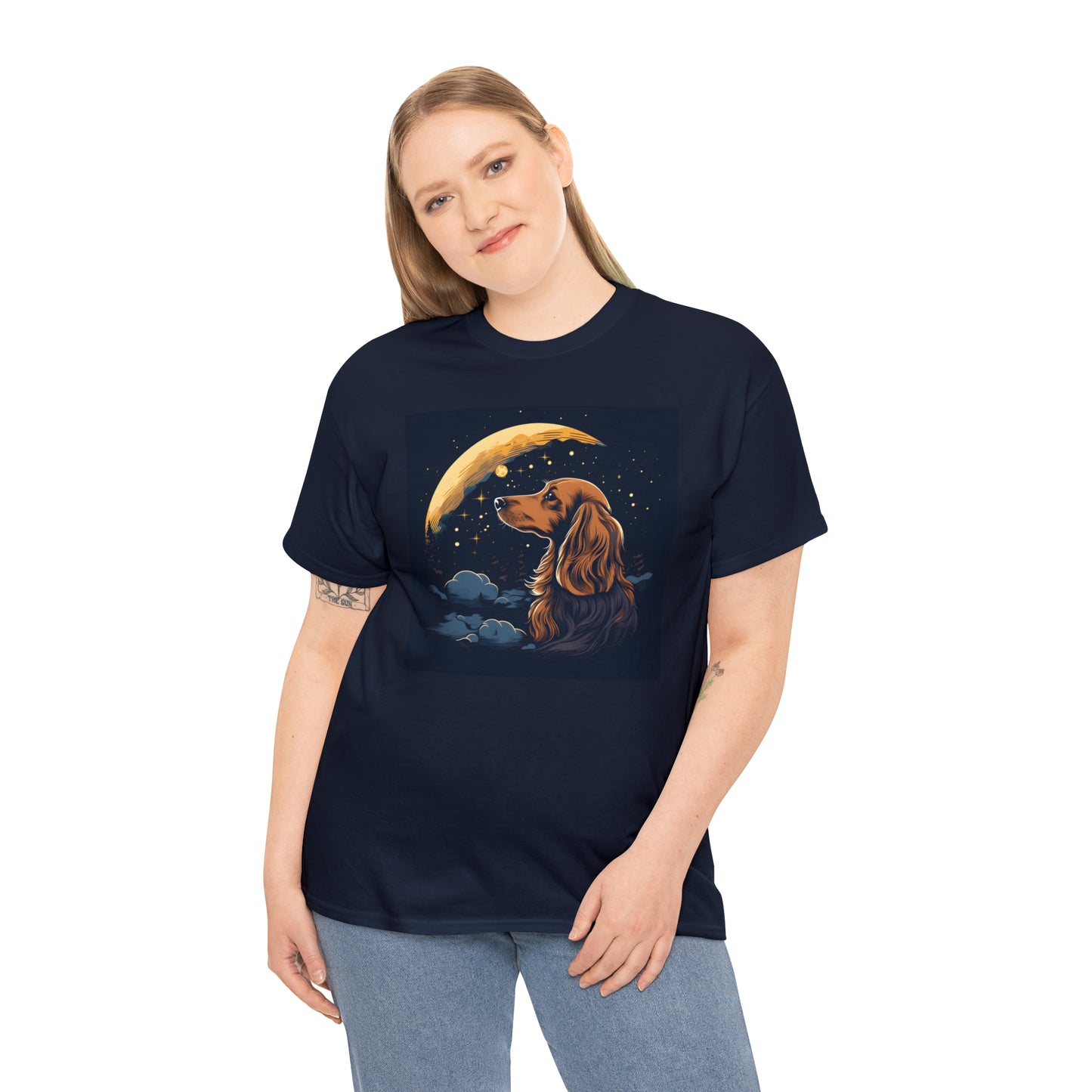 Dachshund Classic Cotton T-Shirt: "Stargazer"