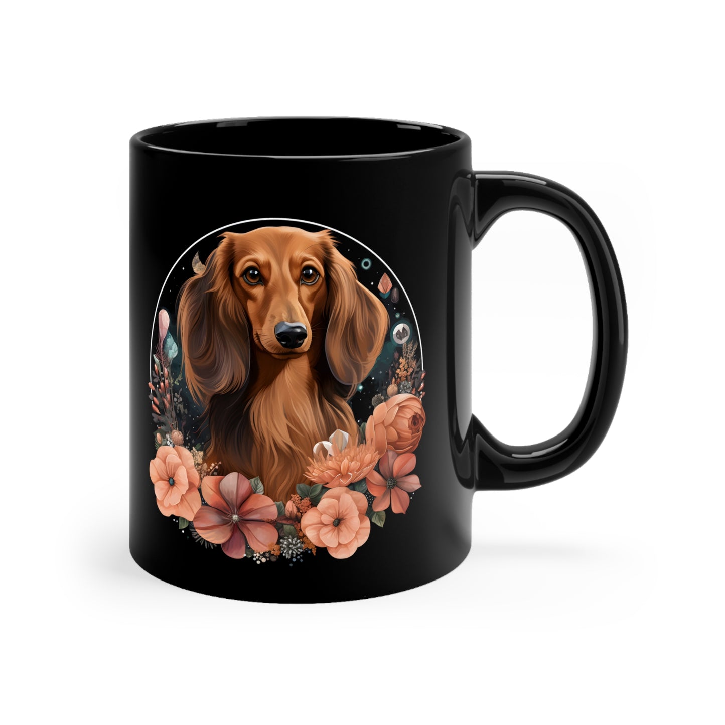 Dachshund Coffee Mug: "Rose"