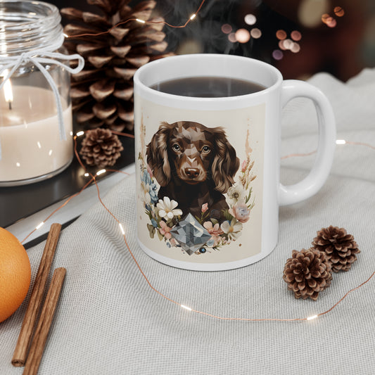 Dachshund Puppy Coffee Mug: "Chocolate Gem"