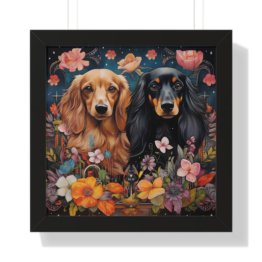 Dachshund Framed Art: "Best Friends"