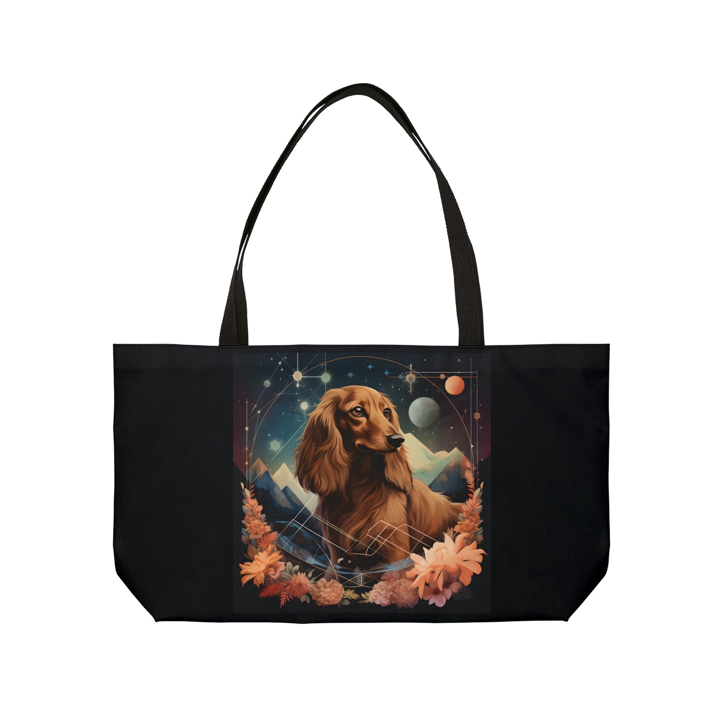 Dachshund Weekender Bag: "Astral Serenity"