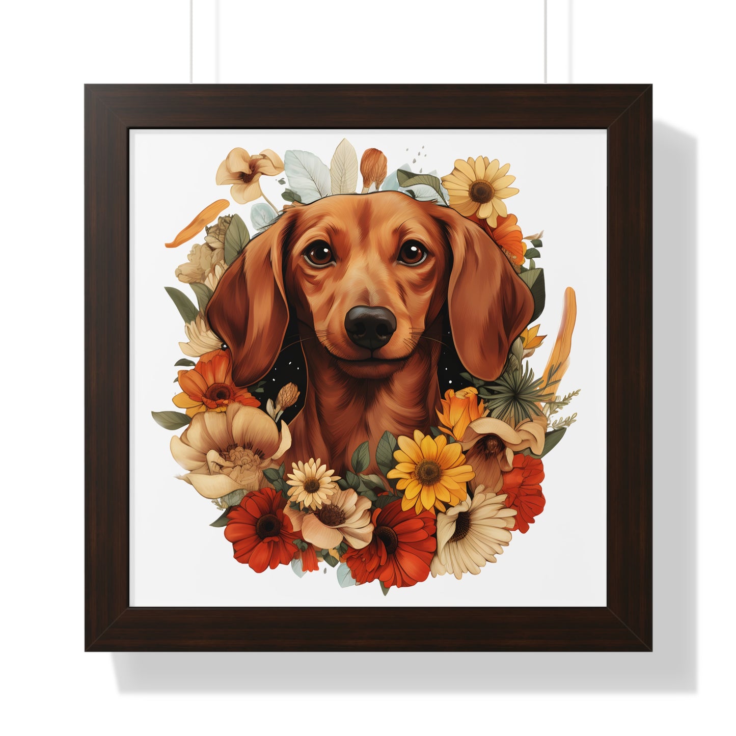 Dachshund Framed Art: "Sunny"