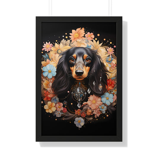 Dachshund Framed Art Piece: "Treasure"