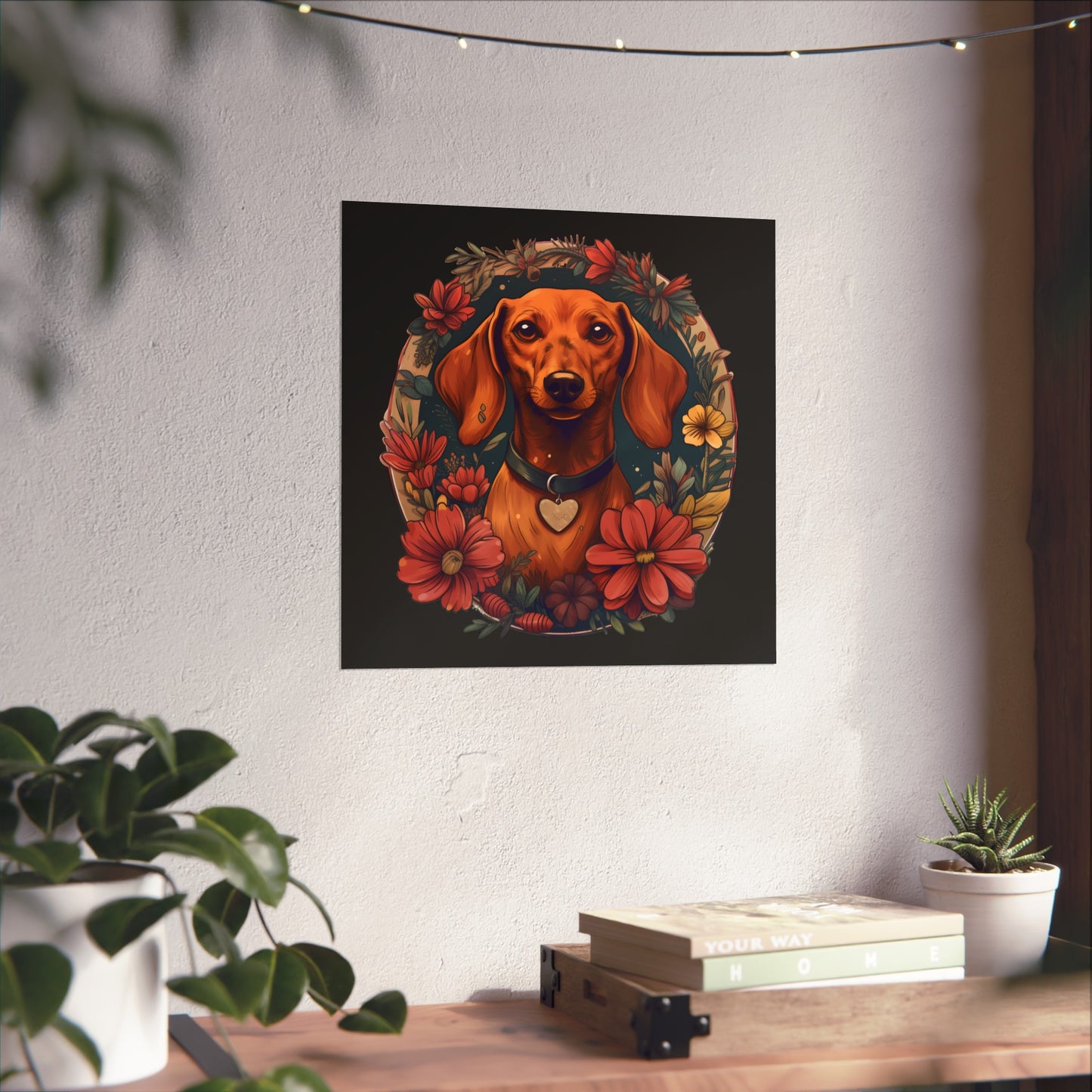 Dachshund Art Print: "Heart"