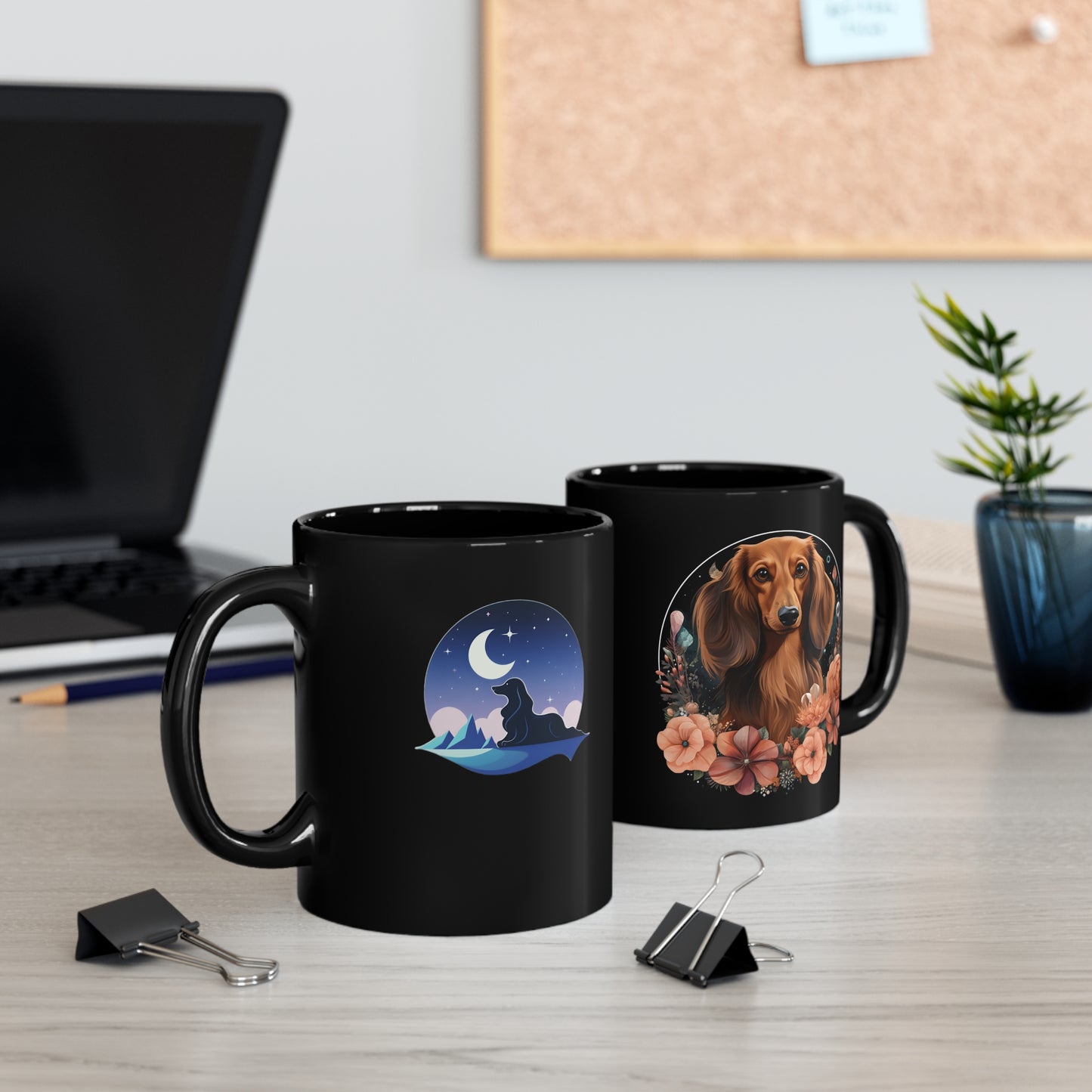 Dachshund Coffee Mug: "Rose"