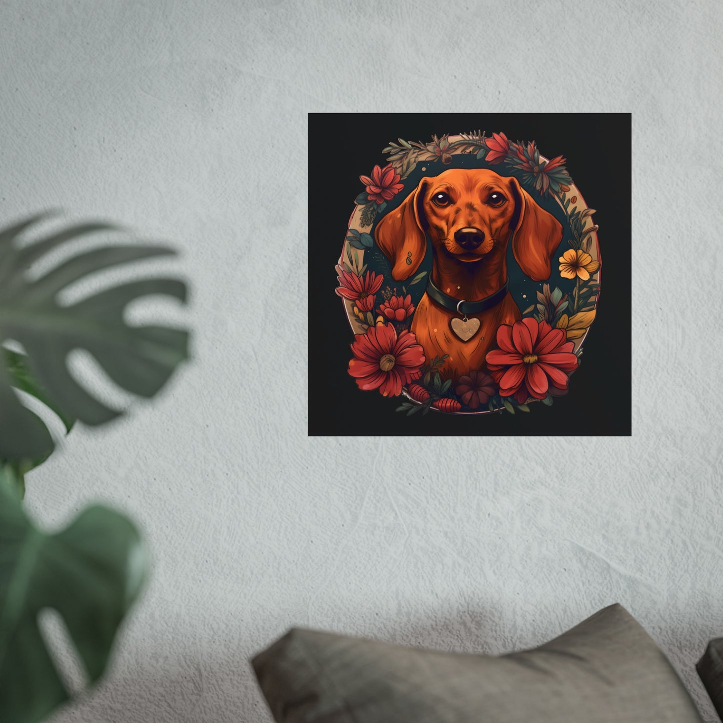 Dachshund Art Print: "Heart"