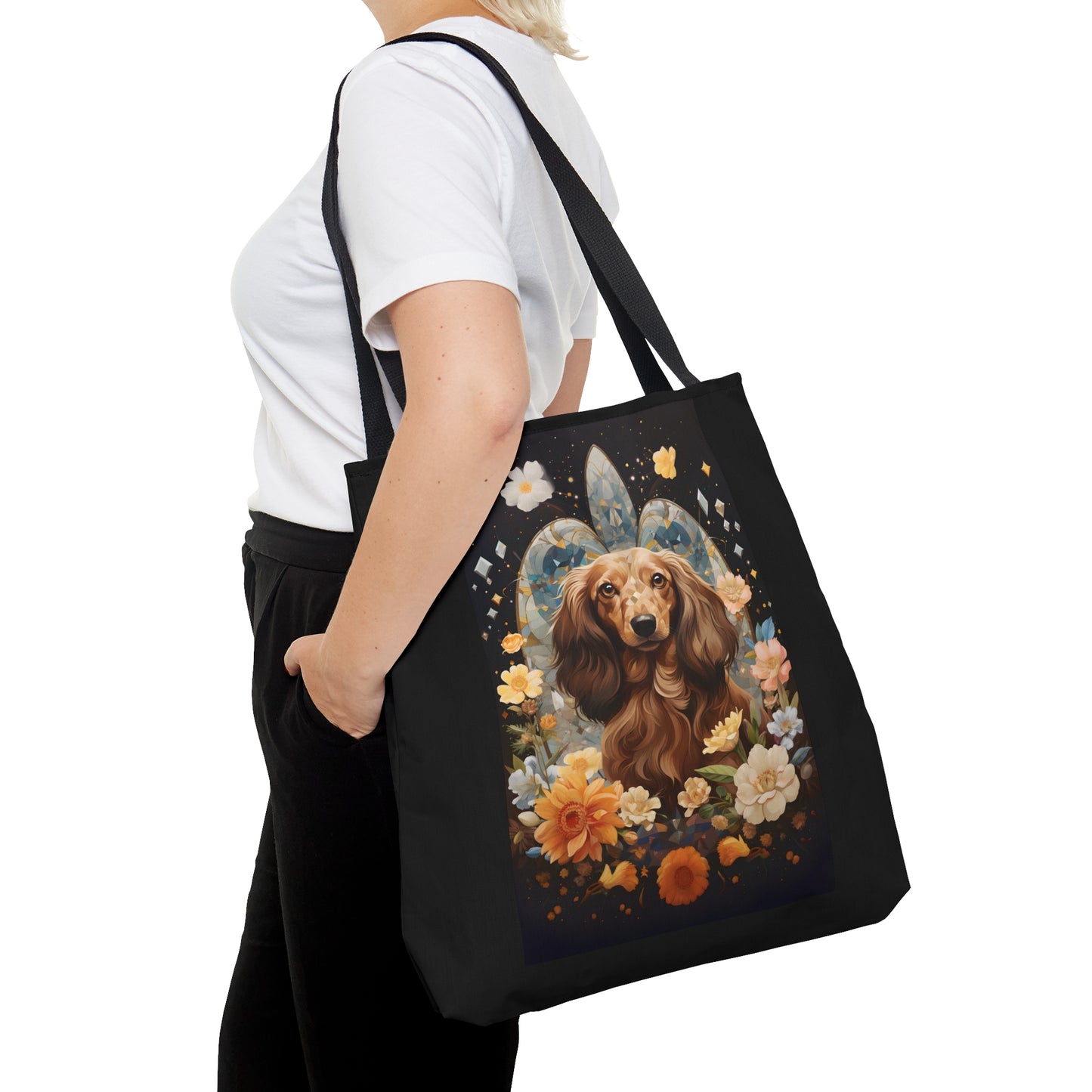 Dachshund Tote Bag: "Queen Cream"