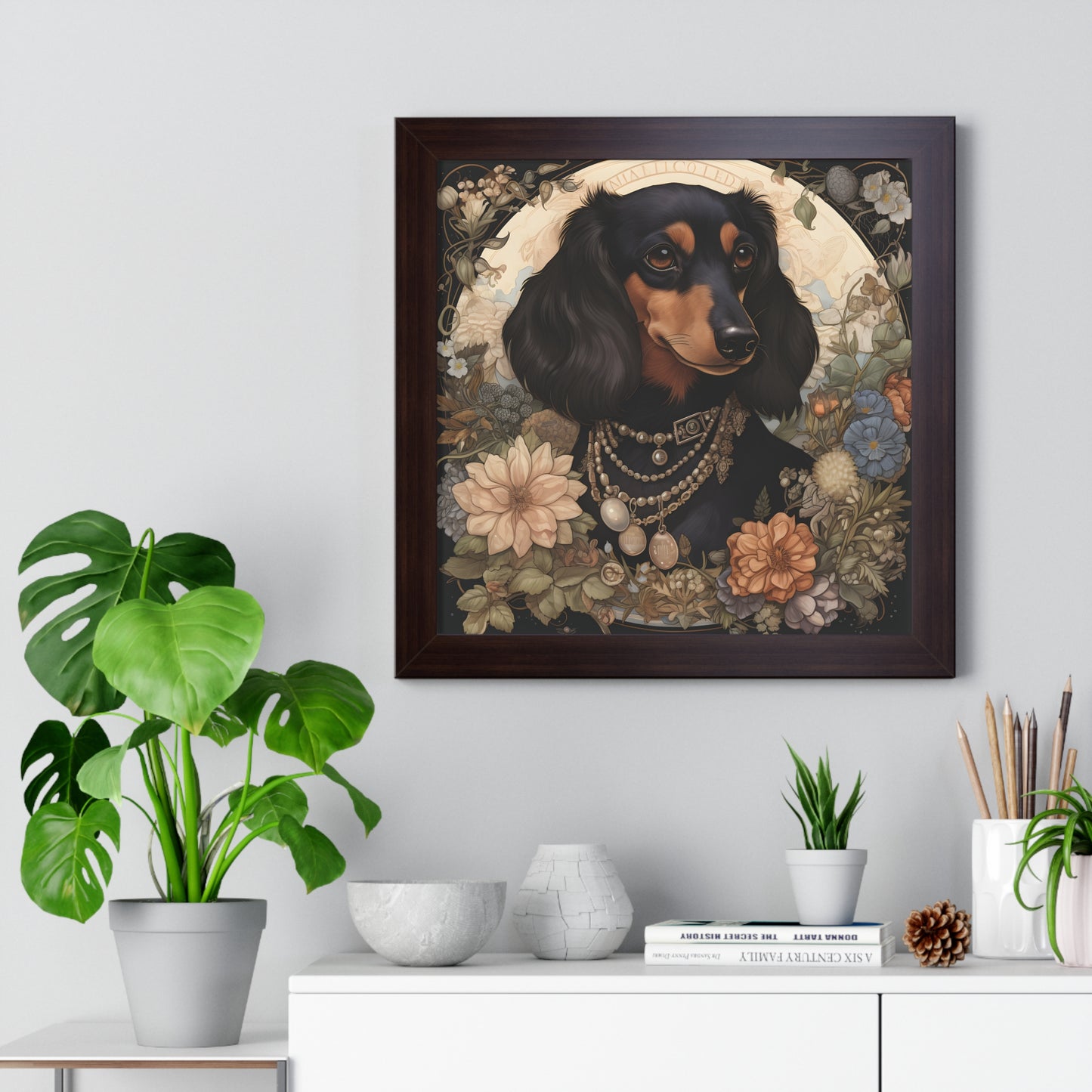 Dachshund Framed Art: "Penelope"