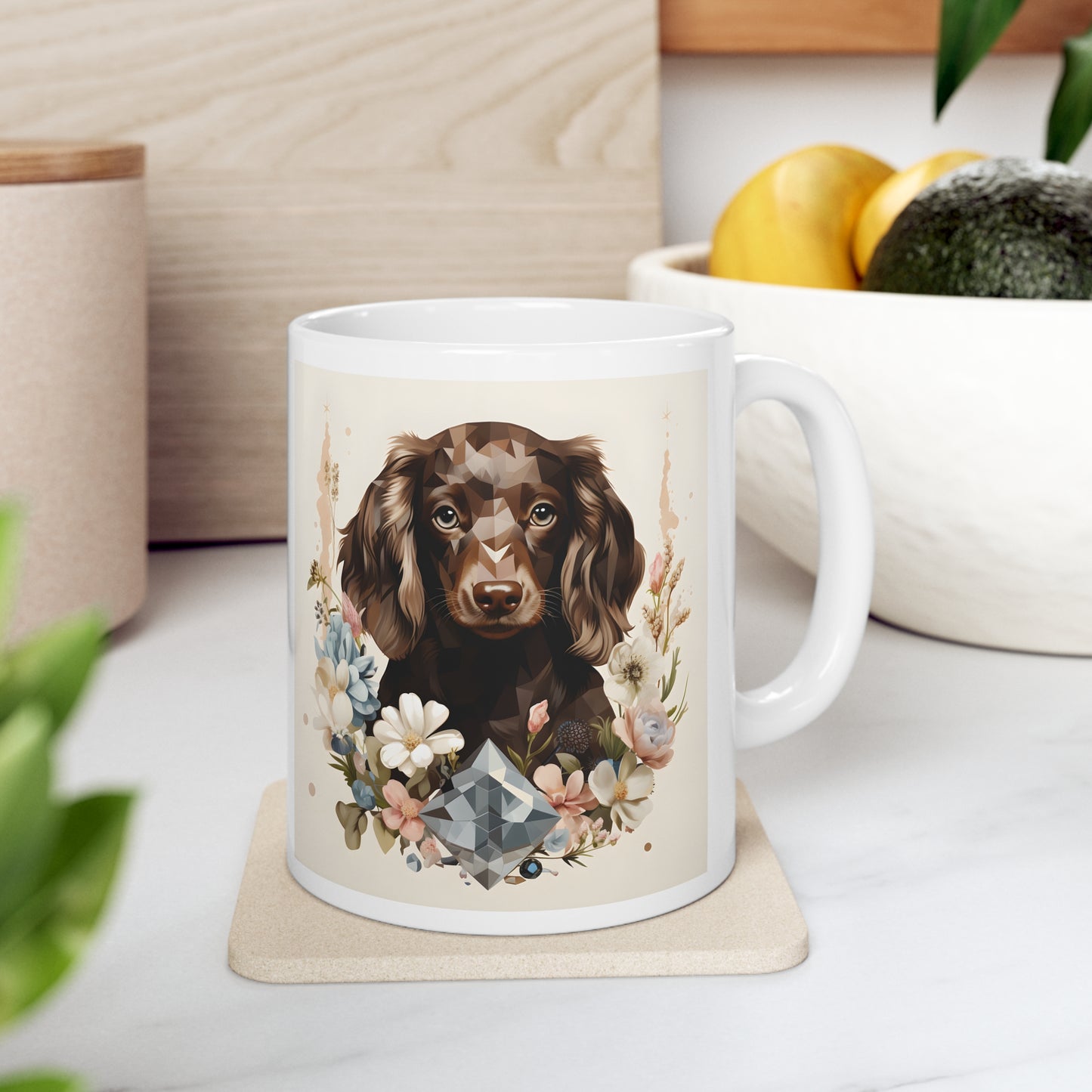 Dachshund Puppy Coffee Mug: "Chocolate Gem"