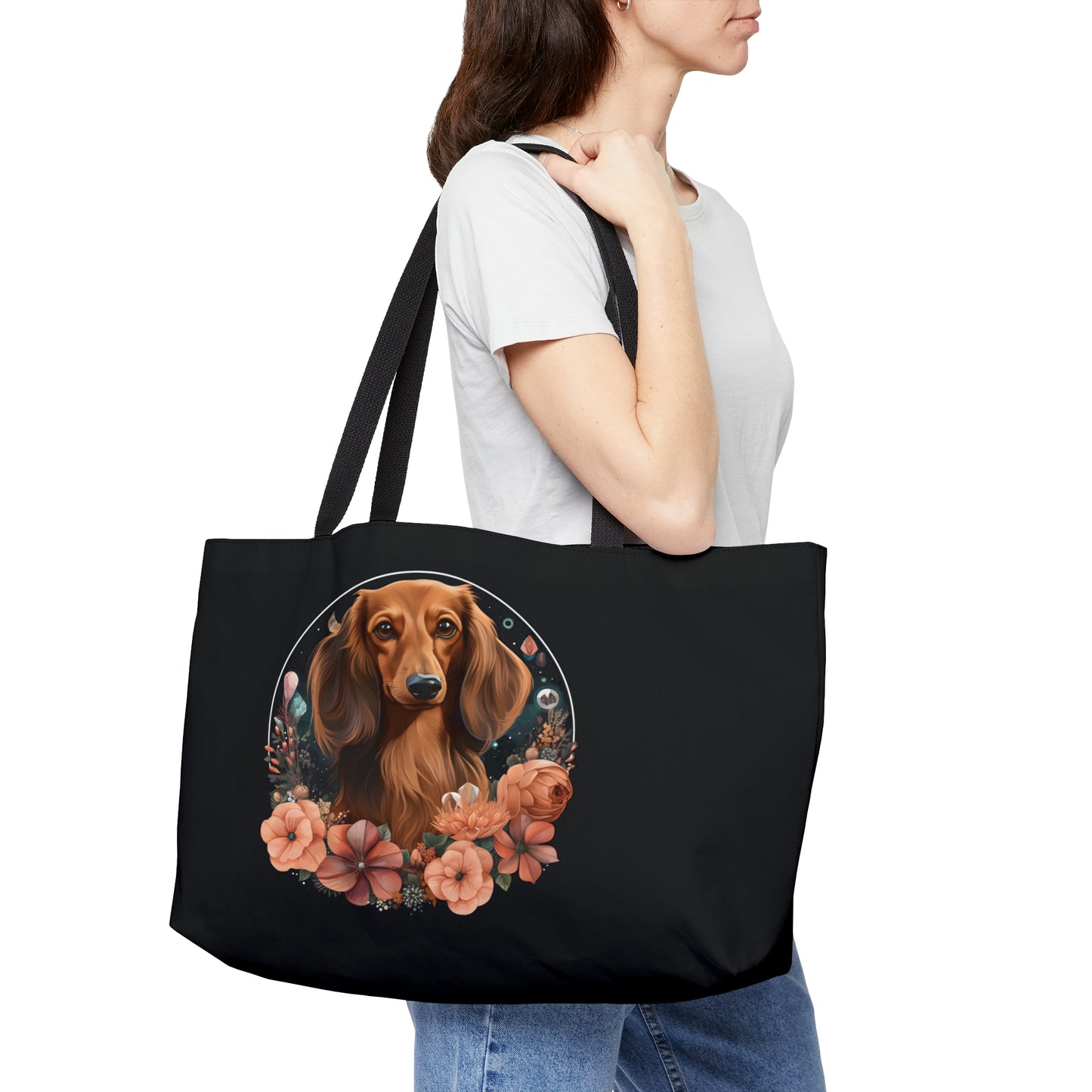 Dachshund Weekender Bag: "Rose"