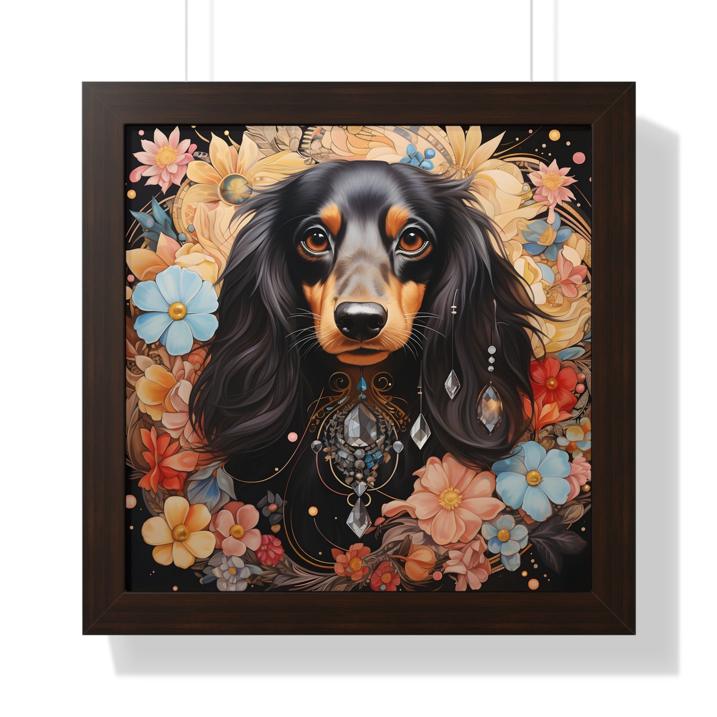 Dachshund Framed Art: "Treasure"