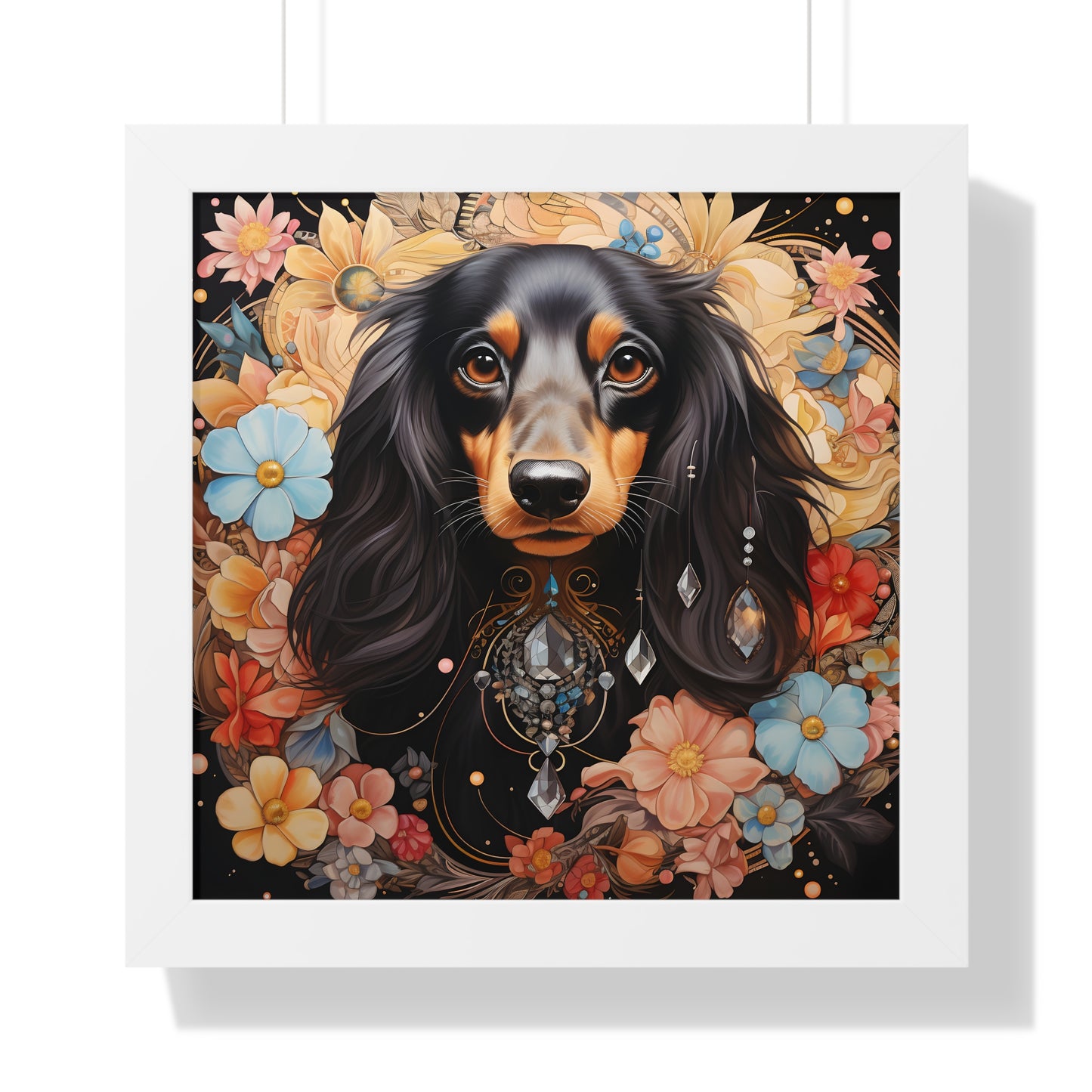 Dachshund Framed Art: "Treasure"