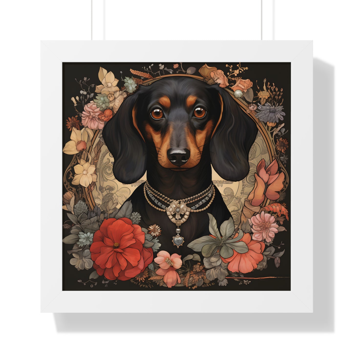 Dachshund Framed Art: "Heirloom"