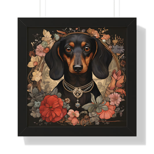 Dachshund Framed Art: "Heirloom"