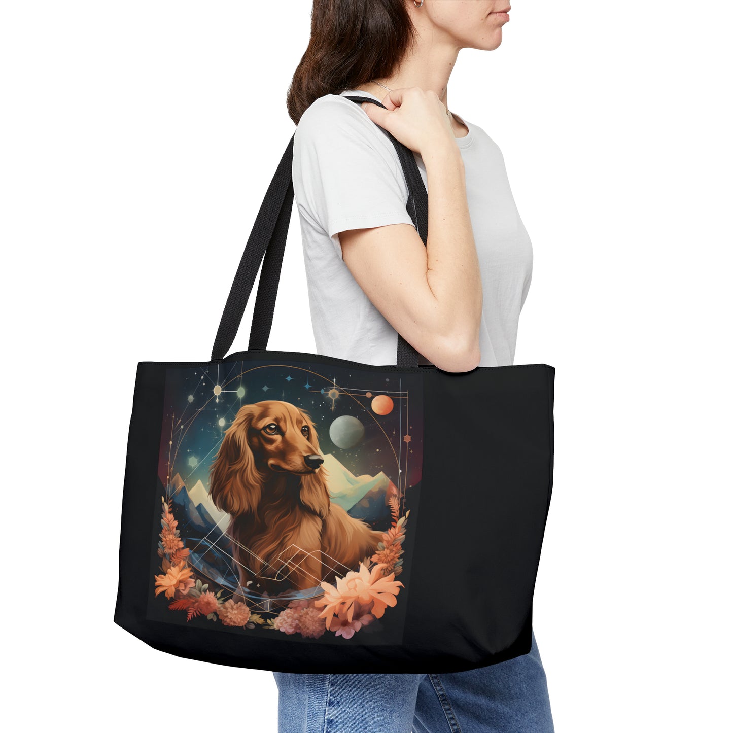 Dachshund Weekender Bag: "Astral Serenity"