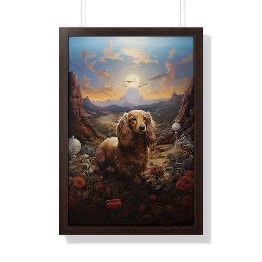 Dachshund Framed Art: "Citrine's Adventure"