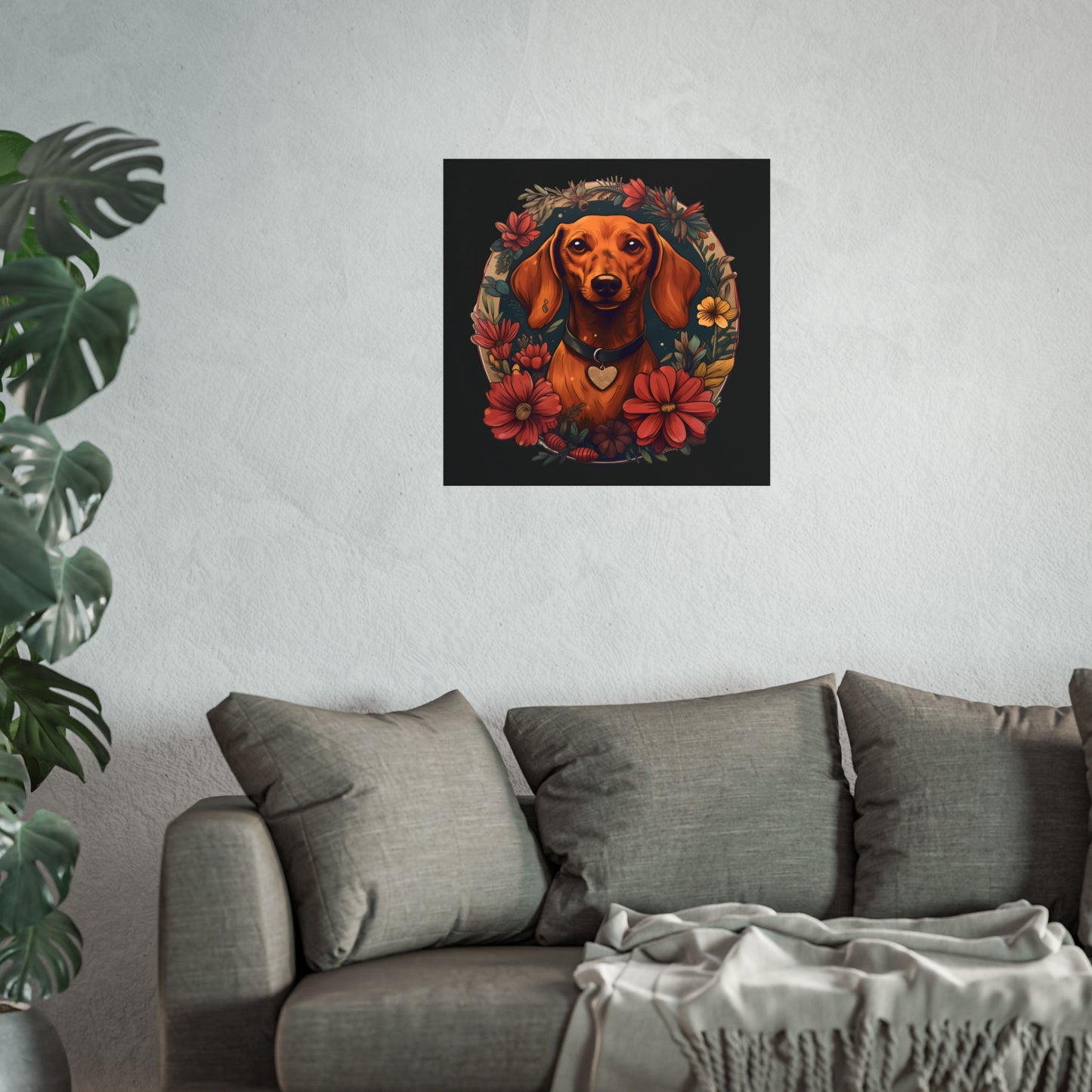 Dachshund Art Print: "Heart"