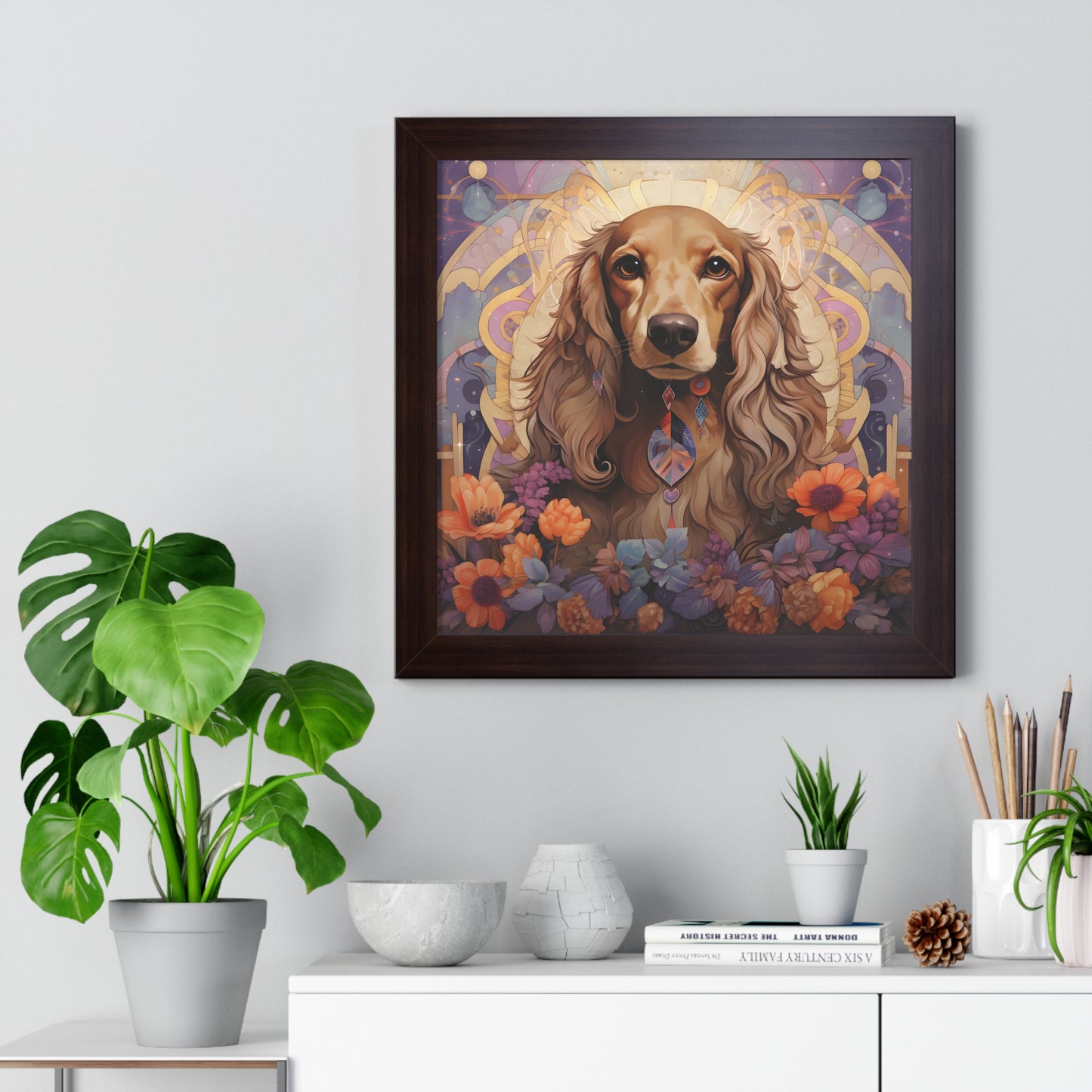 Dachshund Framed Art: "Citrine Dream"