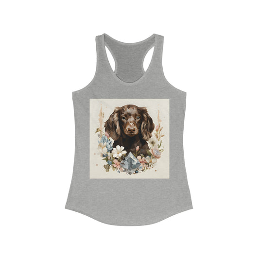 Dachshund Puppy Tank Top: "Chocolate Gem"