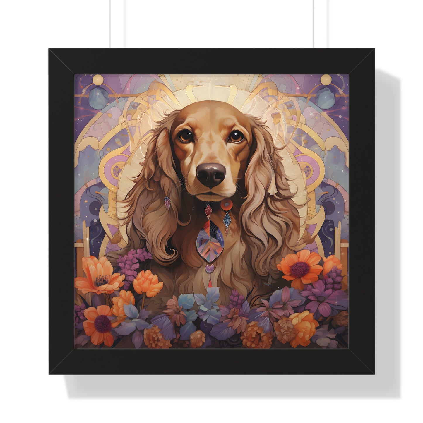 Dachshund Framed Art: "Citrine Dream"