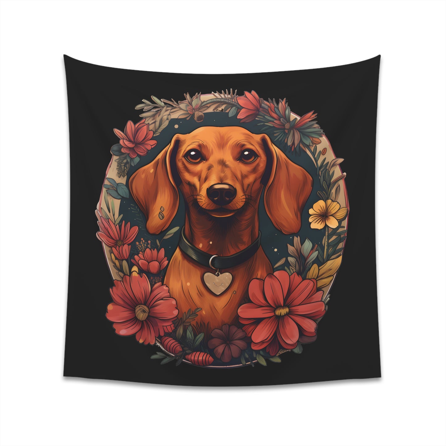 Dachshund Tapestry: "Heart"