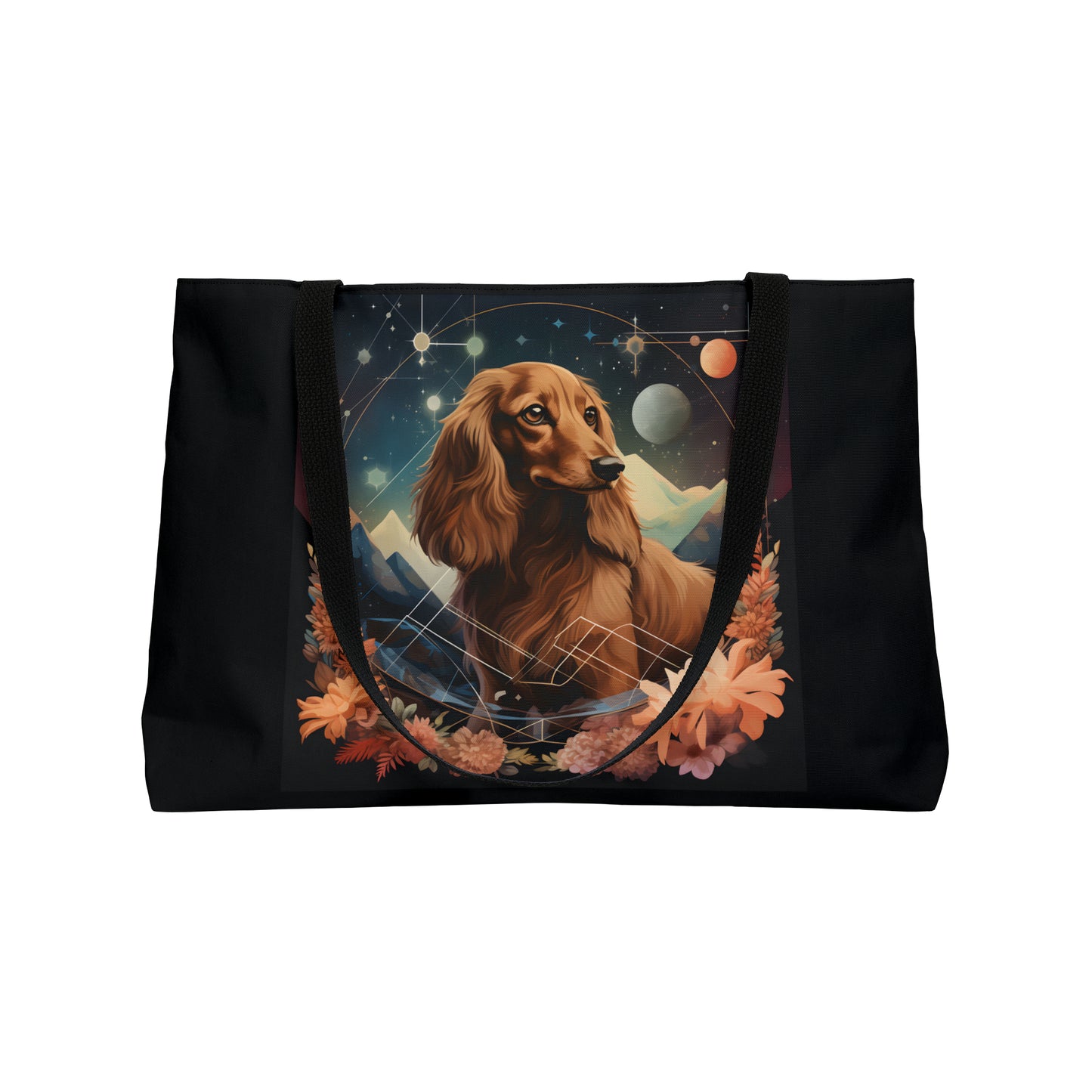 Dachshund Weekender Bag: "Astral Serenity"