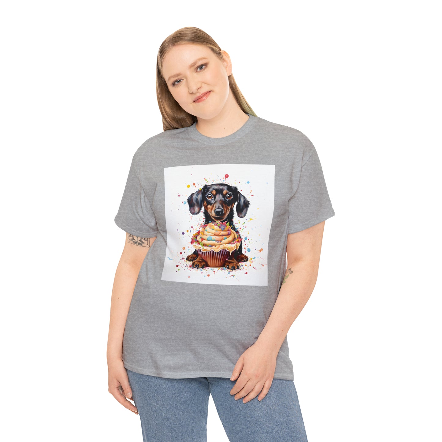 Dachshund Classic Cotton T-Shirt: "Pupcake"