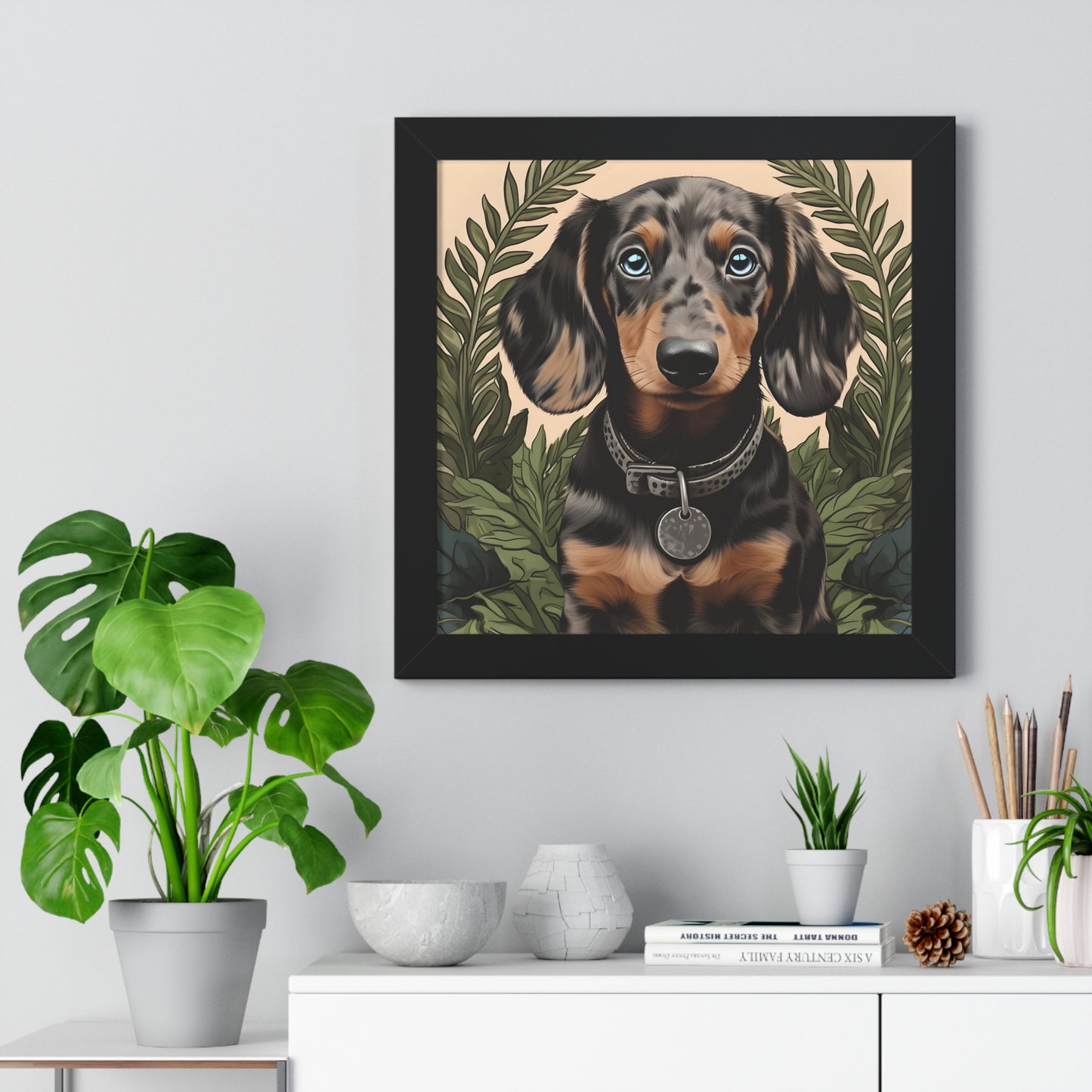 Dachshund Framed Art: "Soul Gazer"