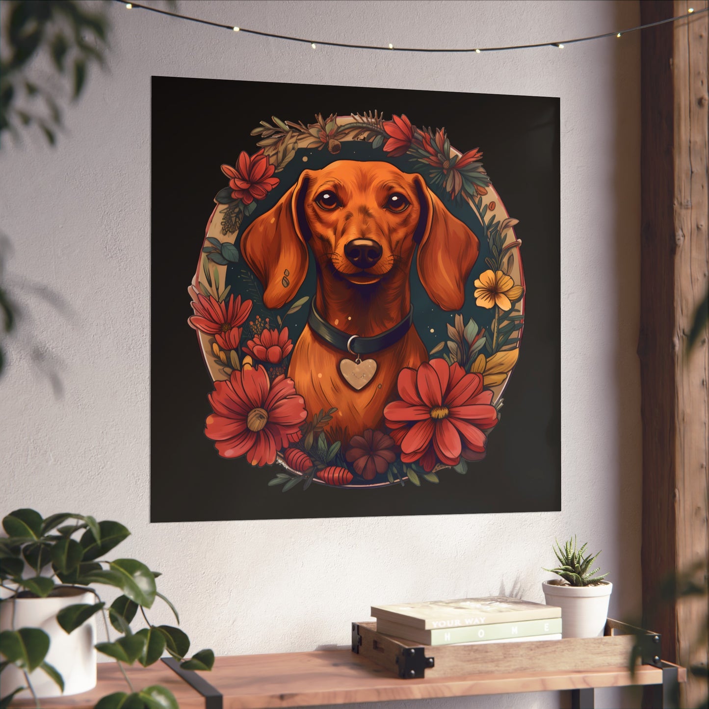 Dachshund Art Print: "Heart"